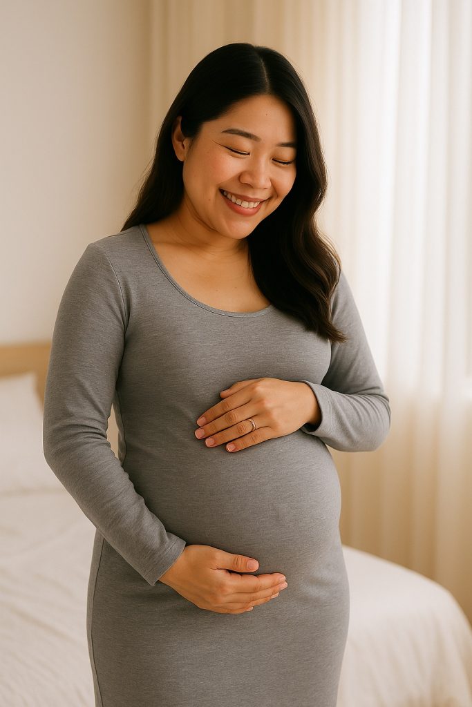 pregnant asian mother