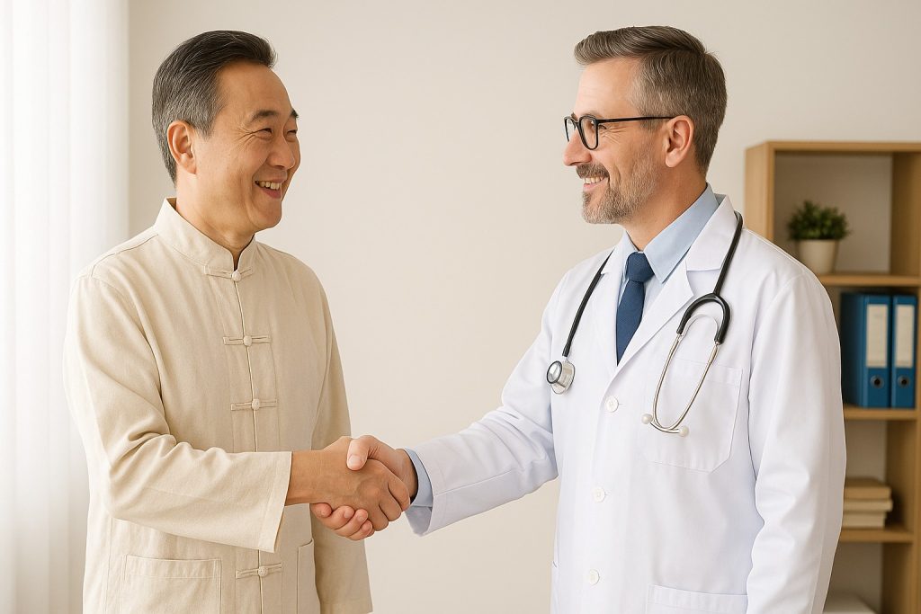 tcm western doctor handshake landscape 2